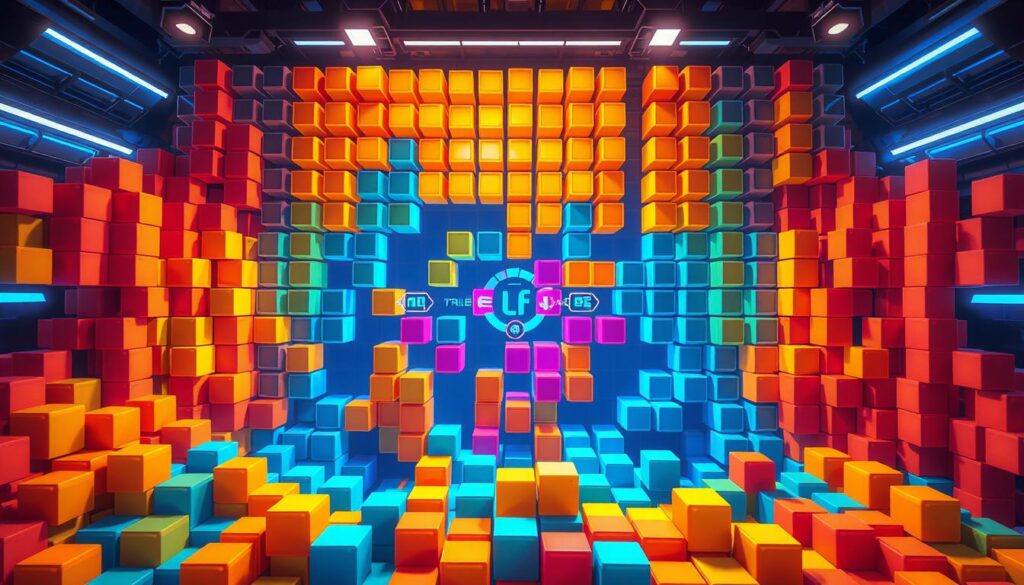 colorful blocks grid clearing puzzle