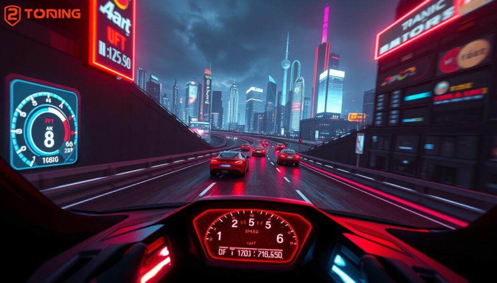 scoring system in traffic racing